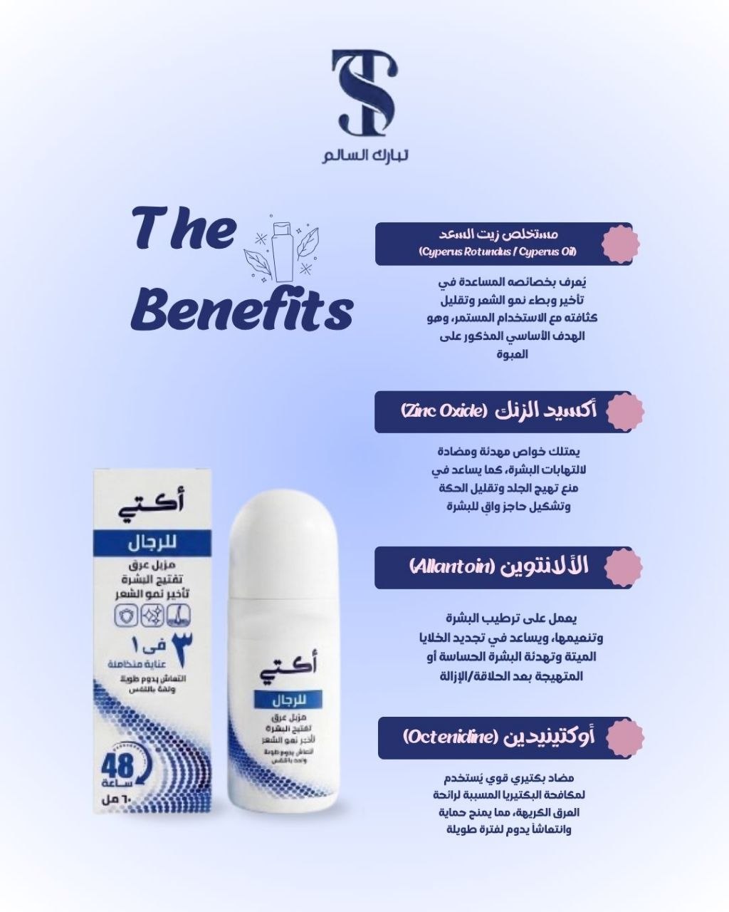 رول مزيل العرق للرجال